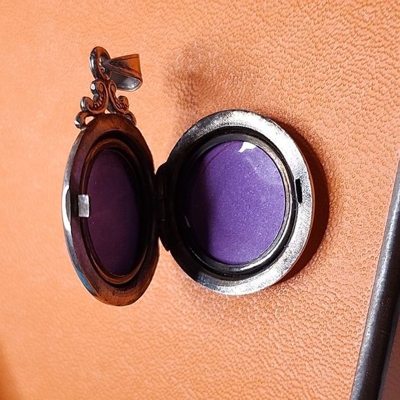 Birks Vintage locket pendant with Necklace Made in Italy Silver 925 stamps - Picture 5 of 16